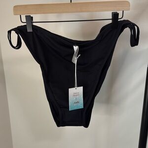 Andie Swim X Demi Moore The Cannes Bikini Bottom Black NWT
